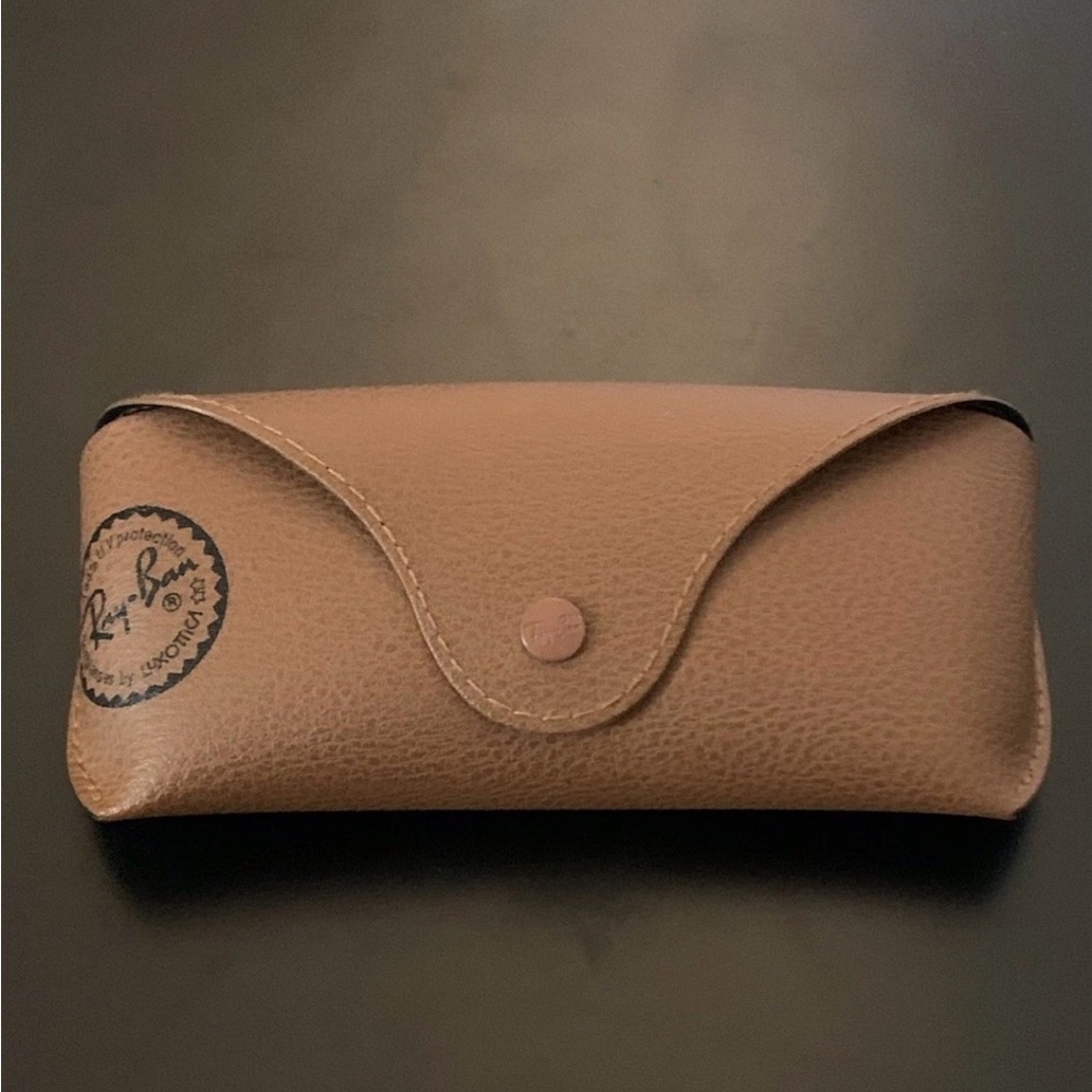 Ray Ban Brown Glasses Case Snap Closure Lined Interior  Case Only